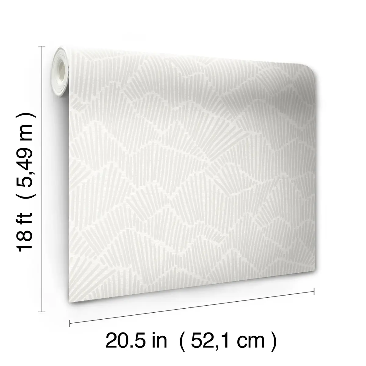 Egypt Sherrod 216-in by 20.5-in Grey Ridge & Valley Peel & Stick Wallpaper | Modern Geometric Design - view 6