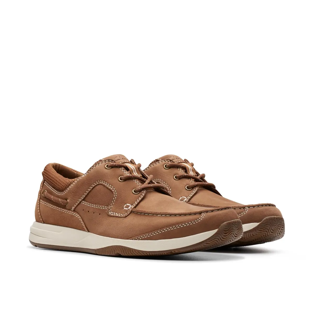 Clarks Collection Men's Sailview Lace Boat Shoe Light Tan Nubuck 24.1 cm (9.5 in) | Nautical Comfort for Indian Summers - view 5