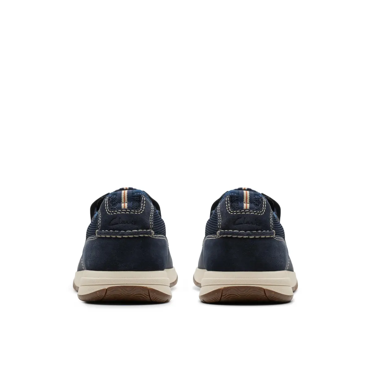 Clarks Sailview Step Navy Nubuck Leather Shoes | Slip-On Casual Loafers for Men - view 6