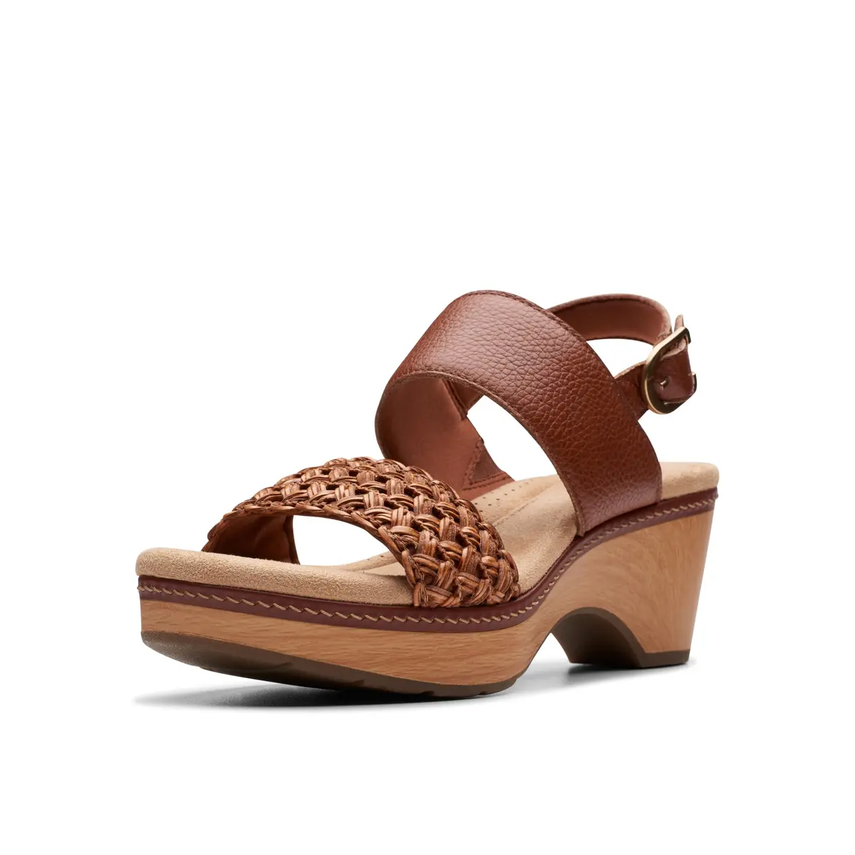 Clarks Seannah Step Wedge Sandal 7 Medium US | Trendy Comfort with Leather & Foam - main product image