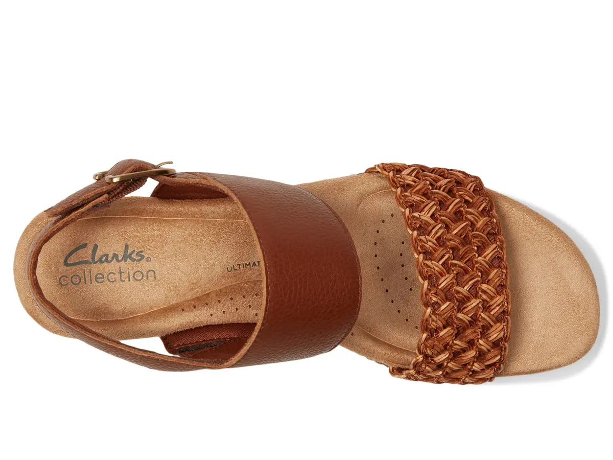Clarks Seannah Step Wedge Sandal 7 Medium US | Trendy Comfort with Leather & Foam - view 2
