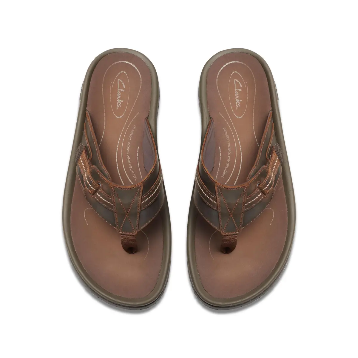 Clarks Collection Men's Wesley Sun Flip-Flop Beeswax Leather 27.5 cm (10 US Medium) | Classic Leather Flip-Flop for Everyday Wear - view 9
