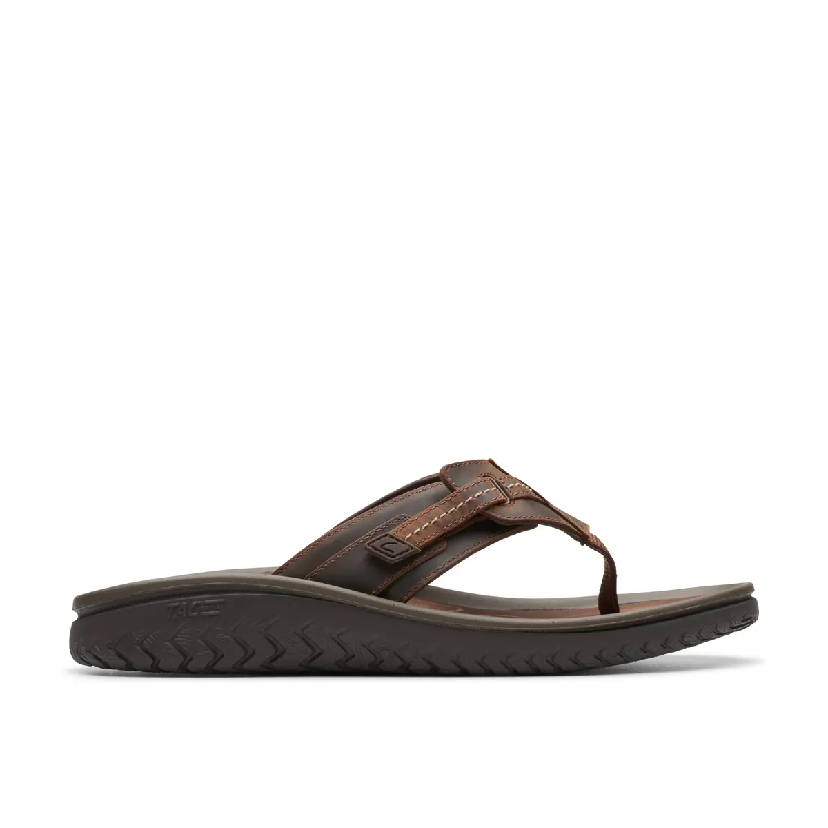 Clarks Collection Men's Wesley Sun Flip-Flop Beeswax Leather 27.5 cm (10 US Medium) | Classic Leather Flip-Flop for Everyday Wear - view 2