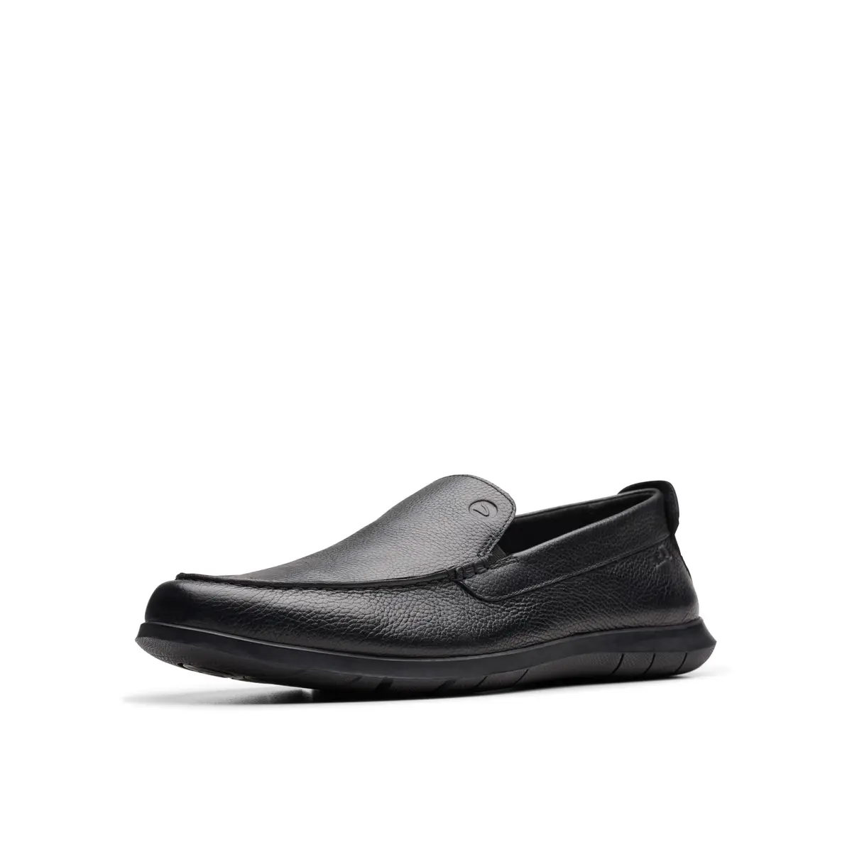 Clarks Collection Men's Flexway Step Moccasin, Black Leather, 11.5 Wide (29.2cm / 11.5 US Wide) - main product image