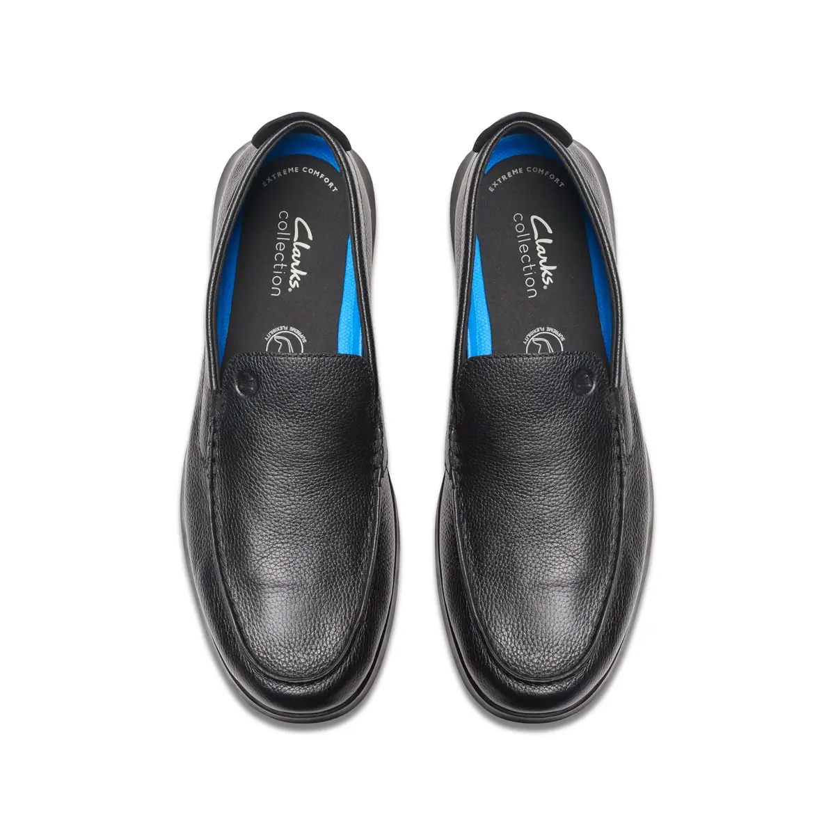 Clarks Collection Men's Flexway Step Moccasin, Black Leather, 11.5 Wide (29.2cm / 11.5 US Wide) - view 7