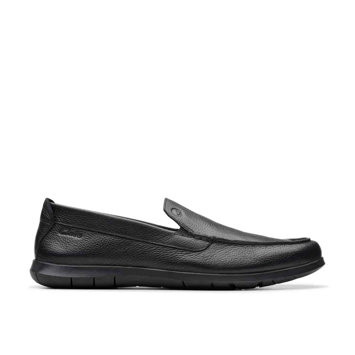Clarks Collection Men's Flexway Step Moccasin, Black Leather, 11.5 Wide (29.2cm / 11.5 US Wide) - view 2