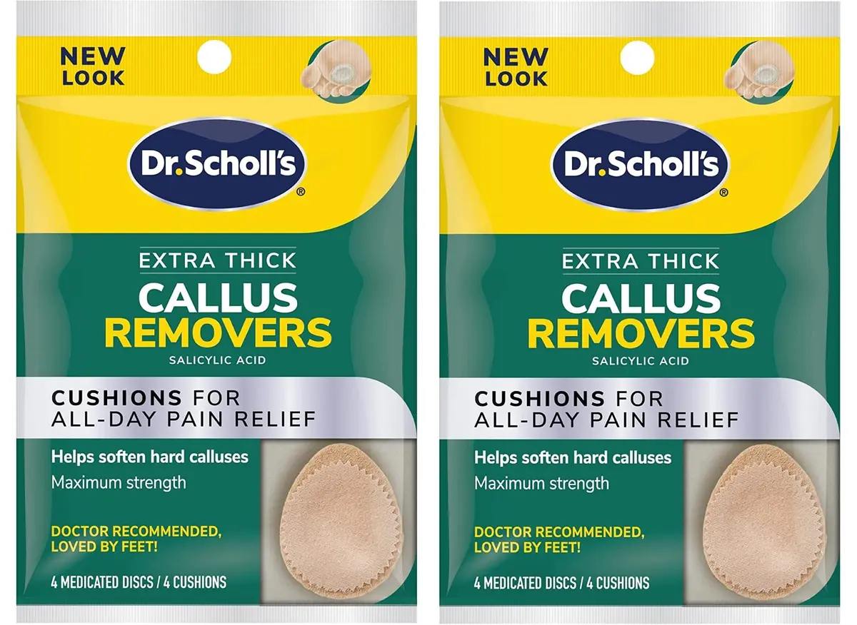 Dr. Scholl's Extra Thick Callus Remover Pads 4ct (Pack of 2) | Medicated Discs for Pain Relief - main product image