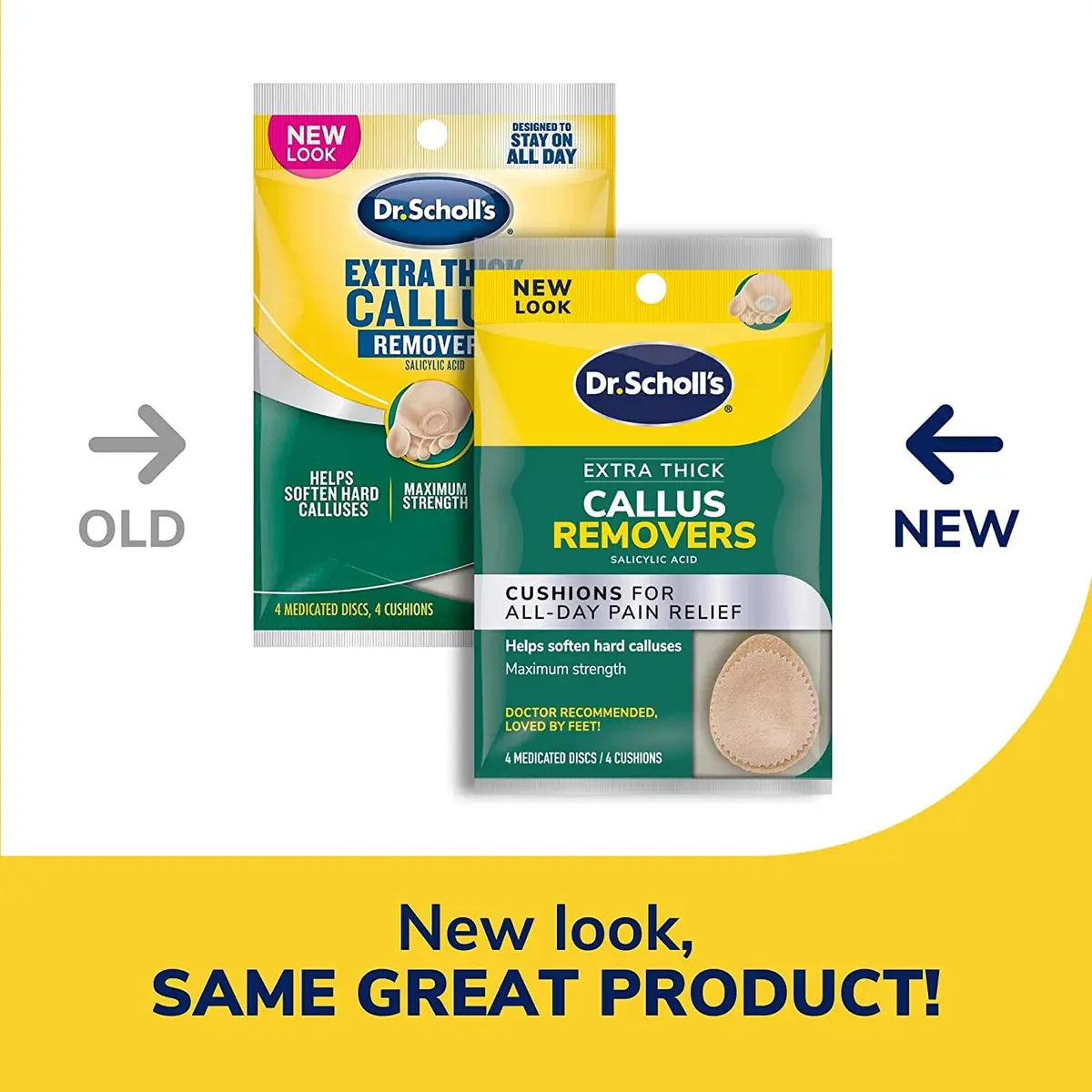 Dr. Scholl's Extra Thick Callus Remover Pads 4ct (Pack of 2) | Medicated Discs for Pain Relief - view 2