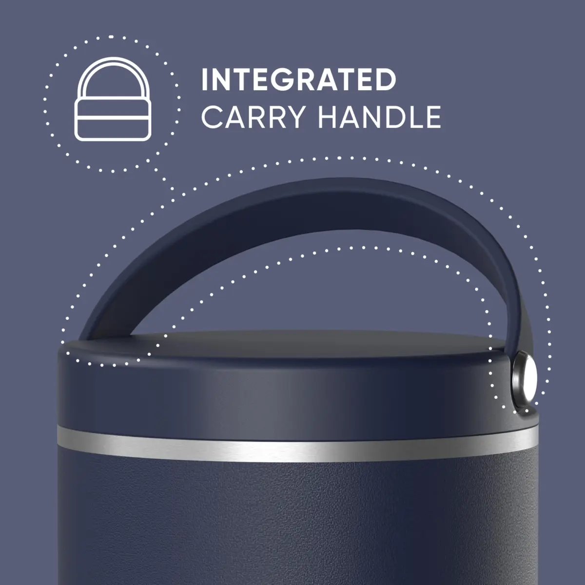 Hydrapeak 32oz (946ml) Stainless Steel Vacuum Insulated Food Jar | Navy, Leak-Proof Soup Container for Adults - view 2