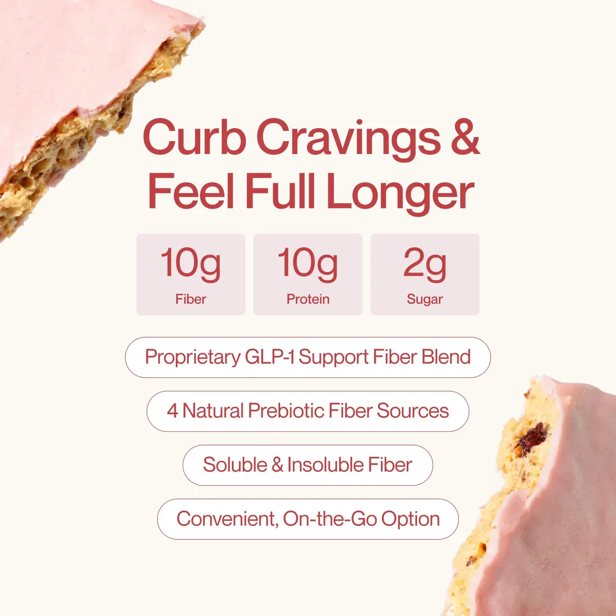 Supergut GLP-1 Boosting Prebiotic Bars, Strawberry Almond | Gut Health & Energy (70-120 chars) - view 4