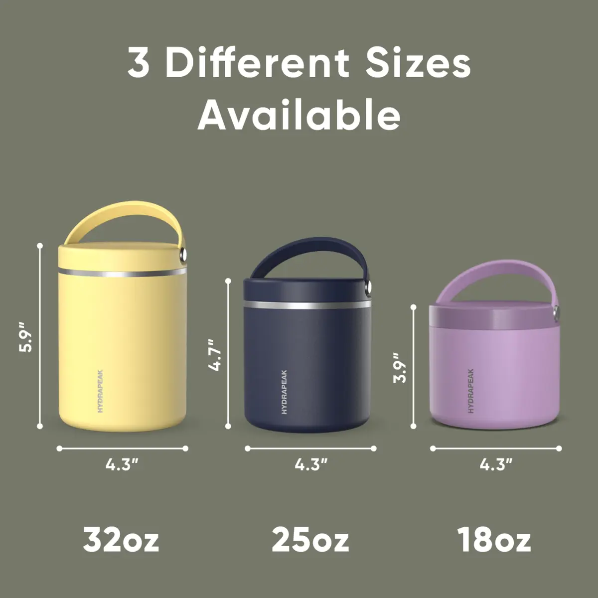 Hydrapeak 32oz Stainless Steel Vacuum Food Jar | 10H Hot & 16H Cold, Wide Mouth, Leak-Proof, for Adults - view 5