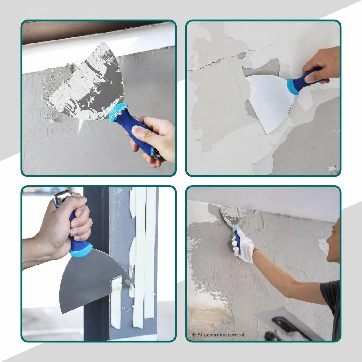 Bates Choice 6 Inch Carbon Steel Putty Knife with Hammer End | Flexible Metal Scraper for Drywall Spackle - view 5