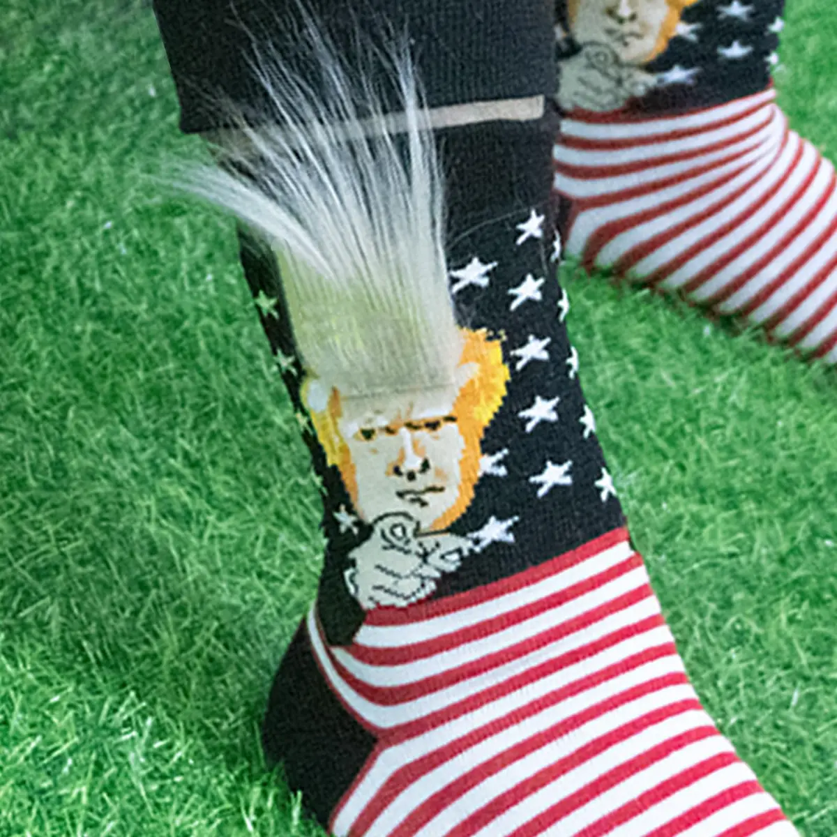 T Legend President Donald Hair MAGA Socks for Men & Women | Novelty Christmas & Gag Gifts (7-14 US Size) - view 7