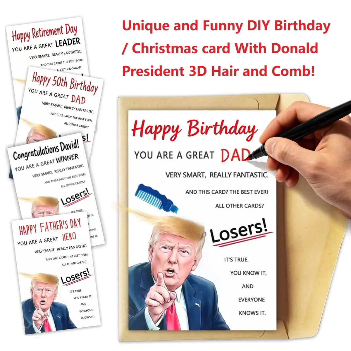T Legend President Donald Hair MAGA Socks for Men & Women | Novelty Christmas & Gag Gifts (7-14 US Size) - view 4