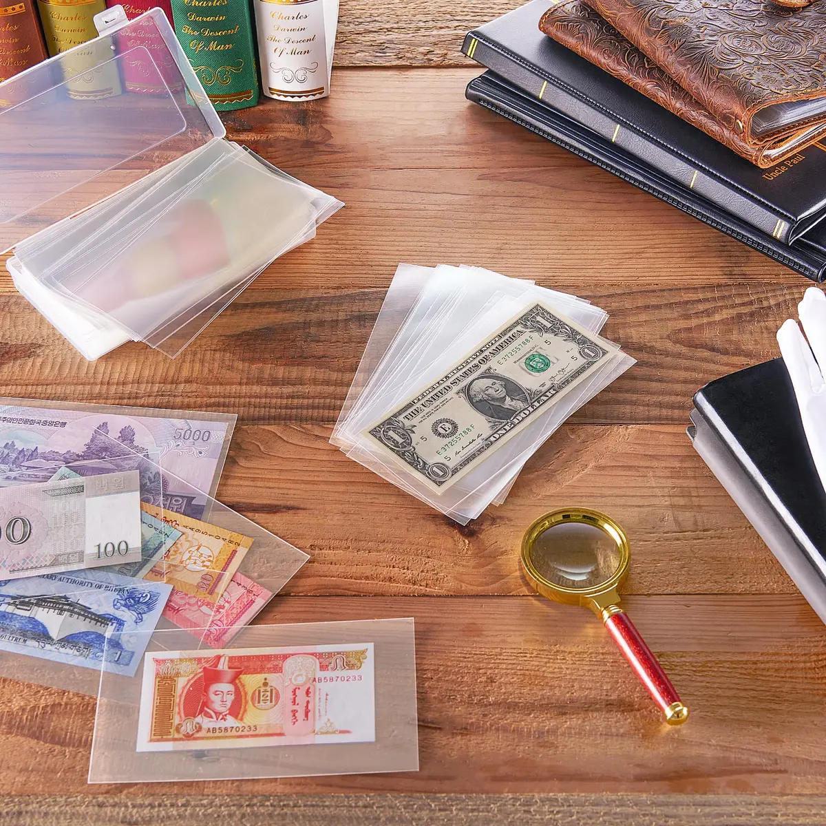 Uncle Paul Currency Sleeves Side-Insert 6.8×3.3 inches | Acid-Free Transparent Collection Protectors - view 5