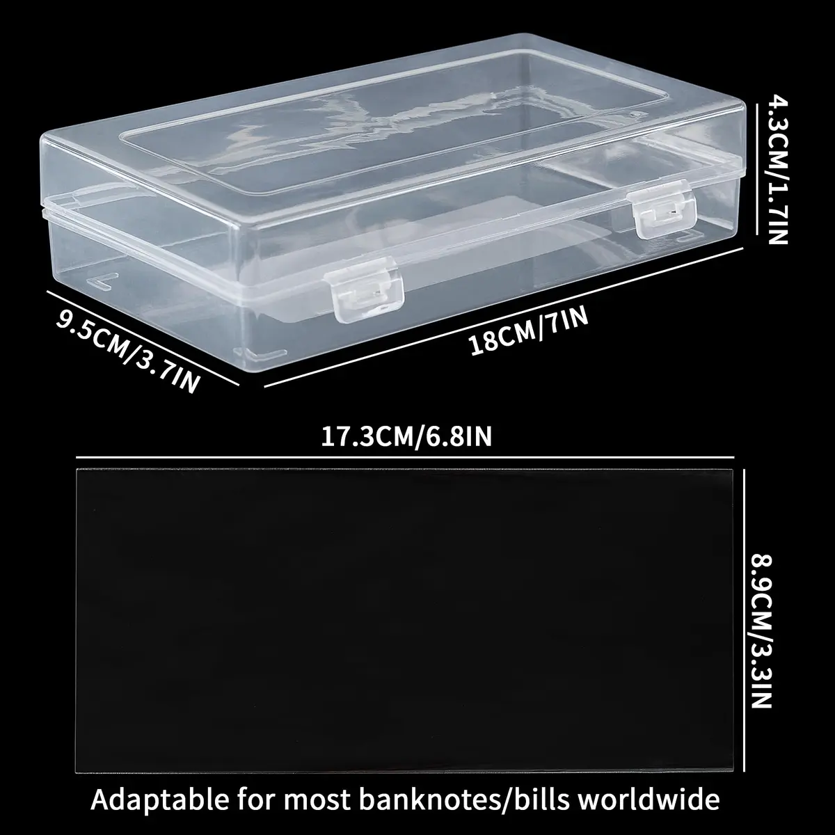 Uncle Paul Currency Sleeves Side-Insert 6.8×3.3 inches | Acid-Free Transparent Collection Protectors - view 2
