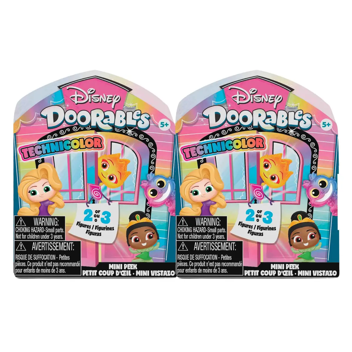 Disney Doorables Mini Peek Technicolor Takeover 2-Pack, 6 Figures (1.5-inch) | Collectible Toy Figures for Kids Ages 5+ - main product image