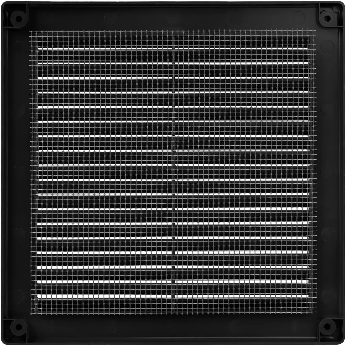Vent Systems 6" x 6" Black Plastic Soffit Vent Cover | Durable Square Air Vent with Mesh Screen (70-120c) - view 6