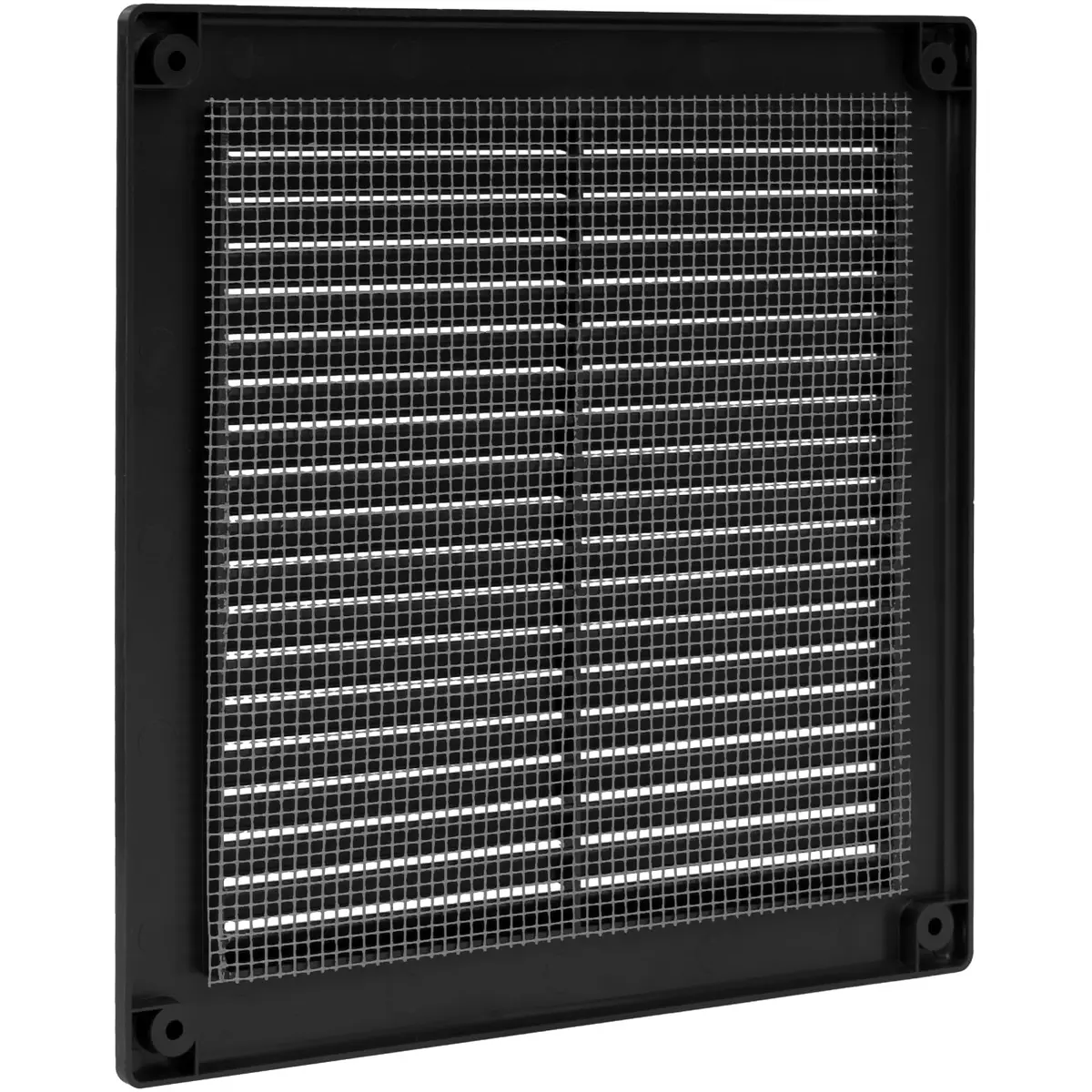 Vent Systems 6" x 6" Black Plastic Soffit Vent Cover | Durable Square Air Vent with Mesh Screen (70-120c) - view 8
