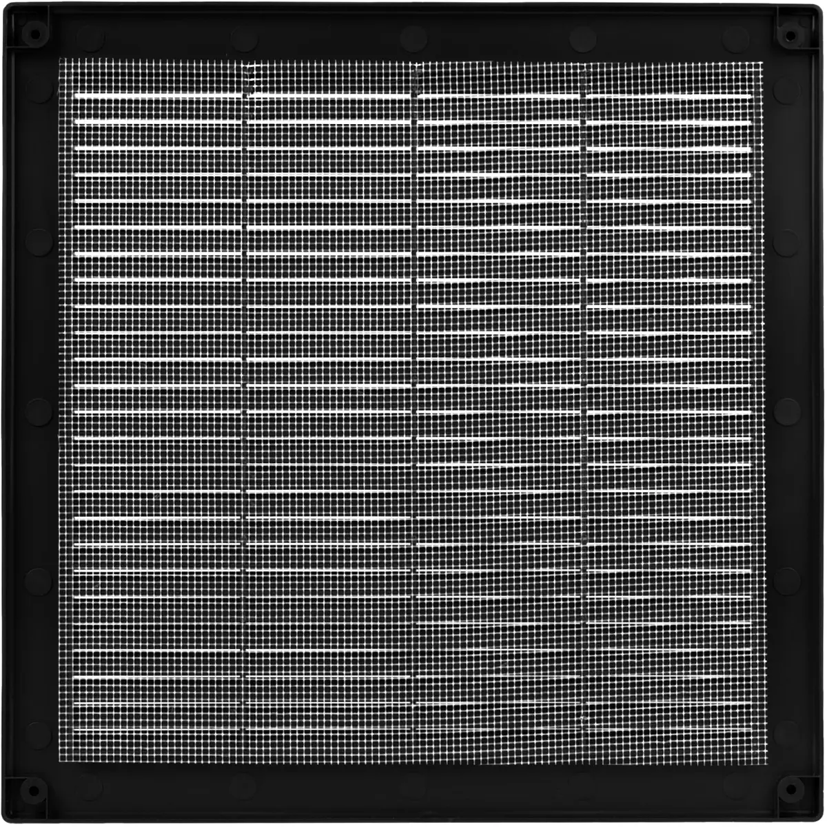 Vent Systems 10" x 10" Plastic Black Soffit Vent Cover | Flat Square Air Vent Grille for HVAC - view 6