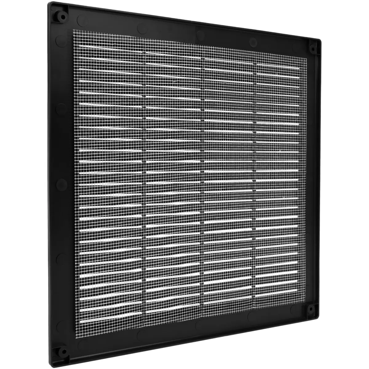Vent Systems 10" x 10" Plastic Black Soffit Vent Cover | Flat Square Air Vent Grille for HVAC - view 8