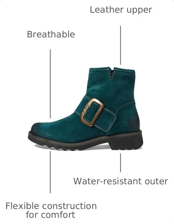 FLY London Womens RILY991FLY Petrol Oil Suede Ankle Boot | Casual Fashion Comfort (70-120 chars) - view 3