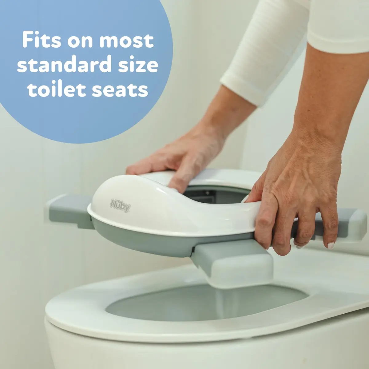 Nuby On-The-Go Portable Potty | Compact Toddler Travel Toilet Seat with Disposable Liners - view 7