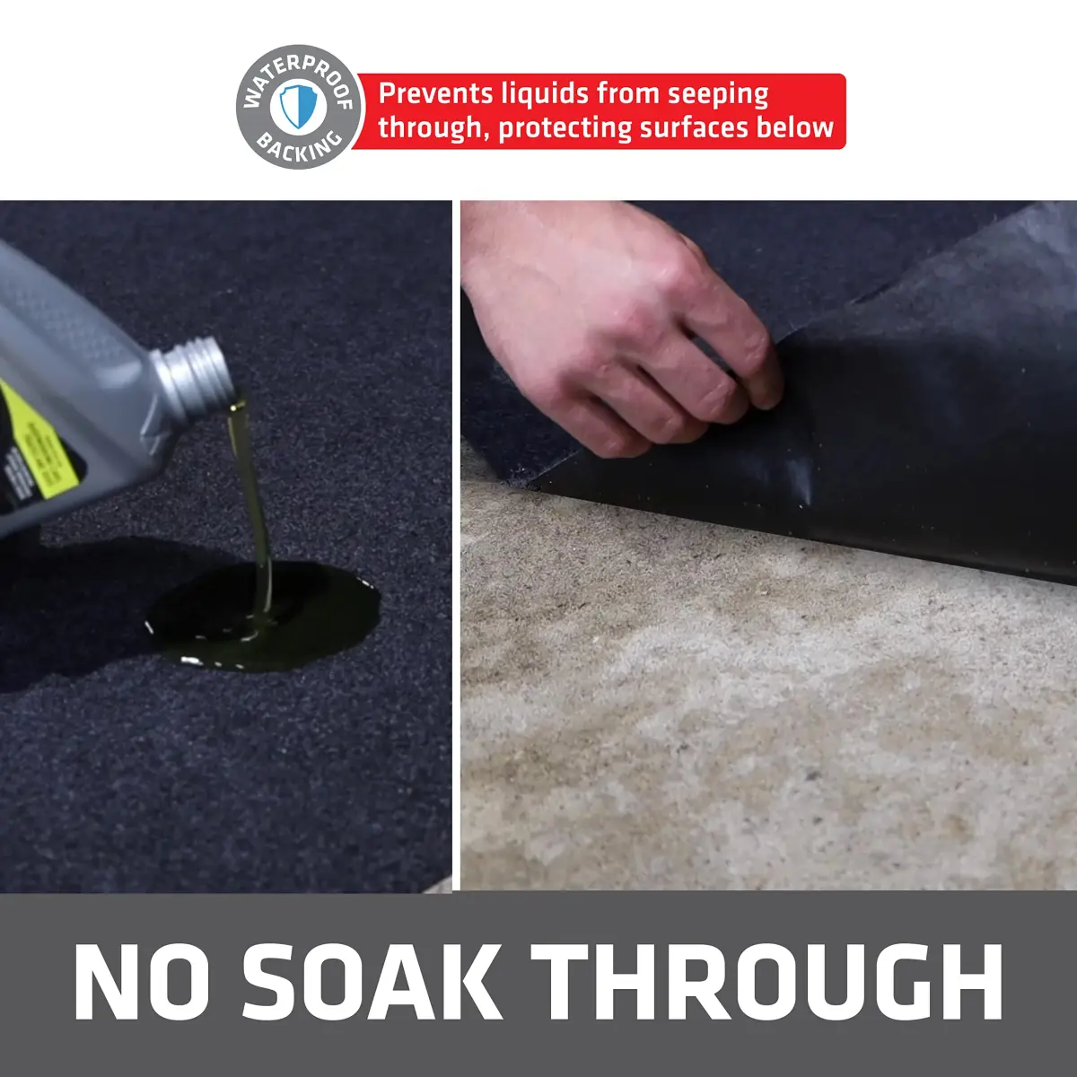 Drymate XL Oil Spill Mat 36" x 59" Charcoal (12-Pack) | Absorbent Garage Floor Protection - view 3