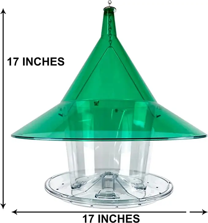Sky Cafe Squirrel Proof Bird Feeder for Outside - Large, 17 in. Diameter, 1.5 Gallon Capacity | Durable, Made in USA - view 10