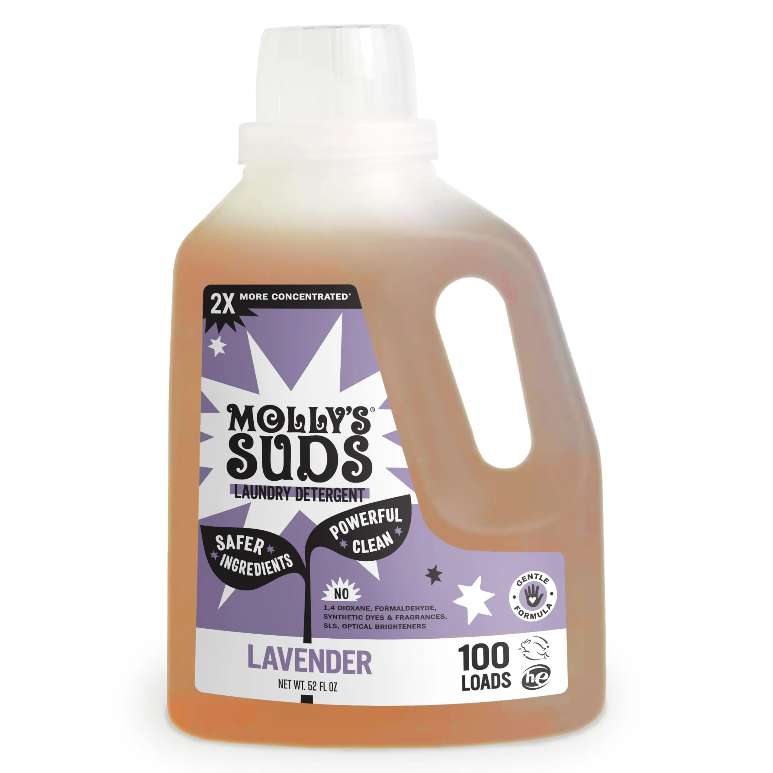 Molly's Suds Lavender Liquid Laundry Detergent, 200 Loads | Sensitive Skin, HE Compatible - main product image