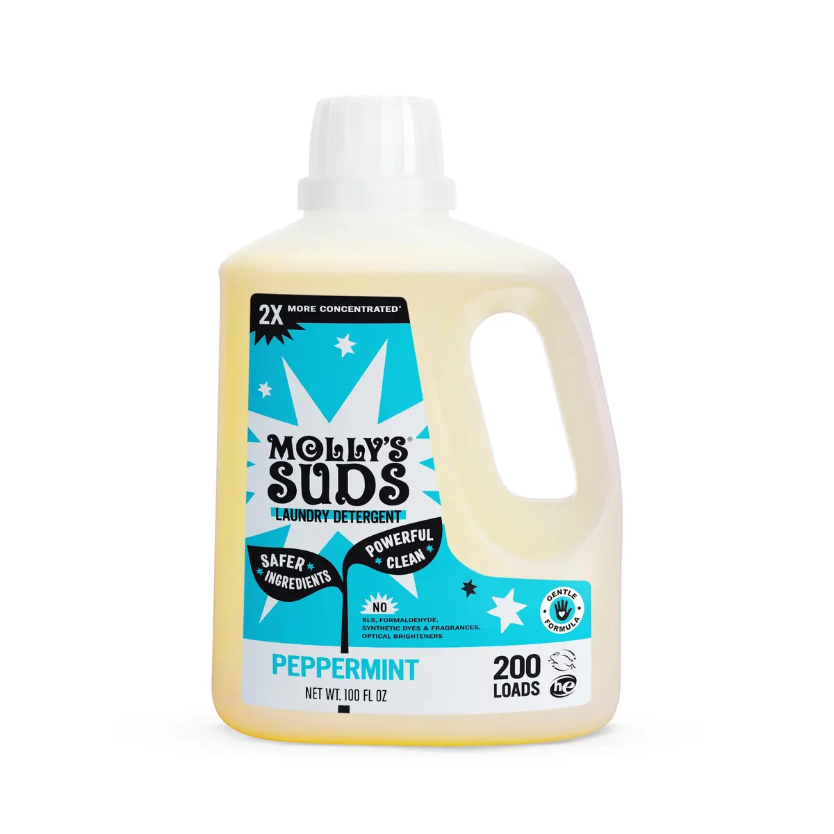 Molly's Suds Liquid Laundry Detergent Peppermint 2.96 L (100 Fl Oz) | Developed by a Pediatric Nurse & Mom - main product image