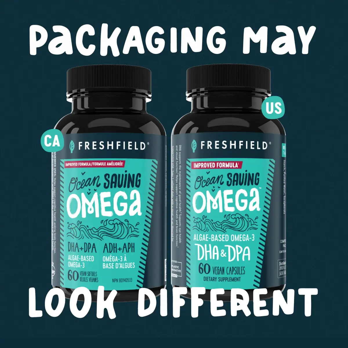 Freshfield Omega 3 DHA Supplements Algae Oil Softgels 60 Count (180g) | Brain & Heart Health Support - view 9