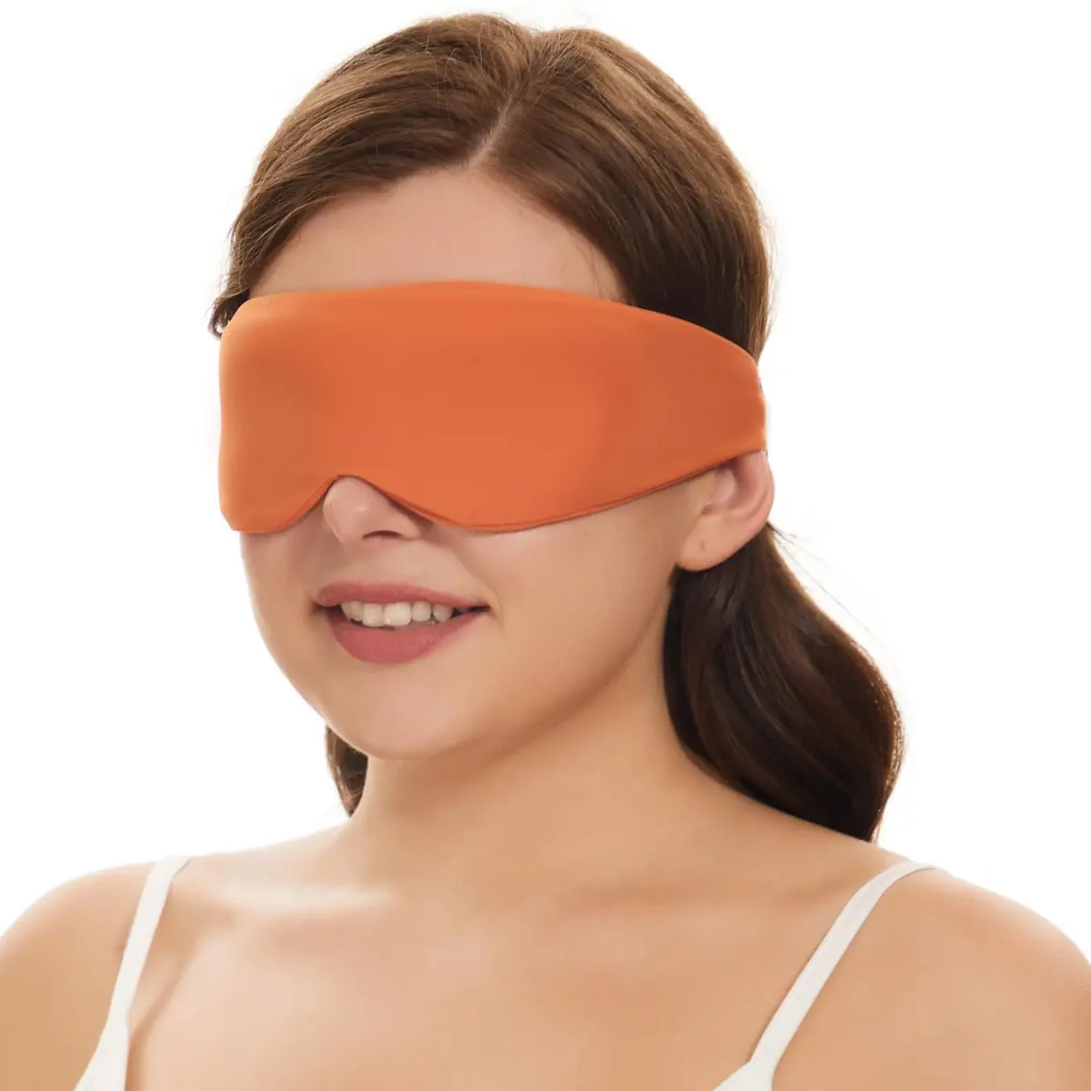 ALASKA BEAR Side Sleeper Sleep Mask | 100% Blackout, Patented, Tangerine | Ultra-Soft, Breathable Foam - view 4