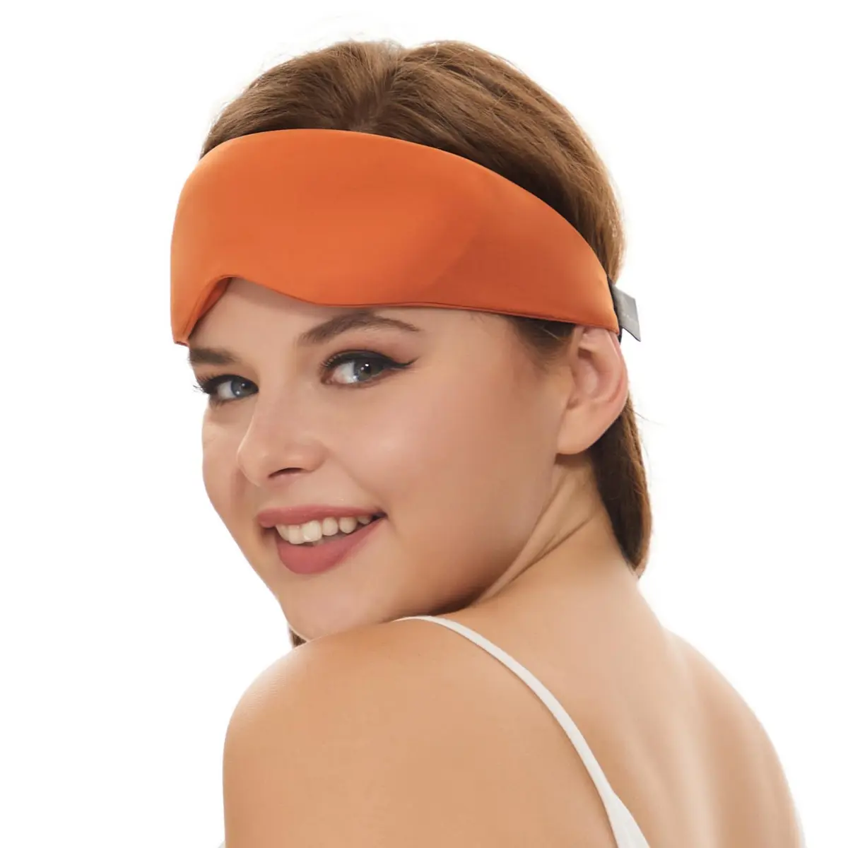 ALASKA BEAR Side Sleeper Sleep Mask | 100% Blackout, Patented, Tangerine | Ultra-Soft, Breathable Foam - view 5