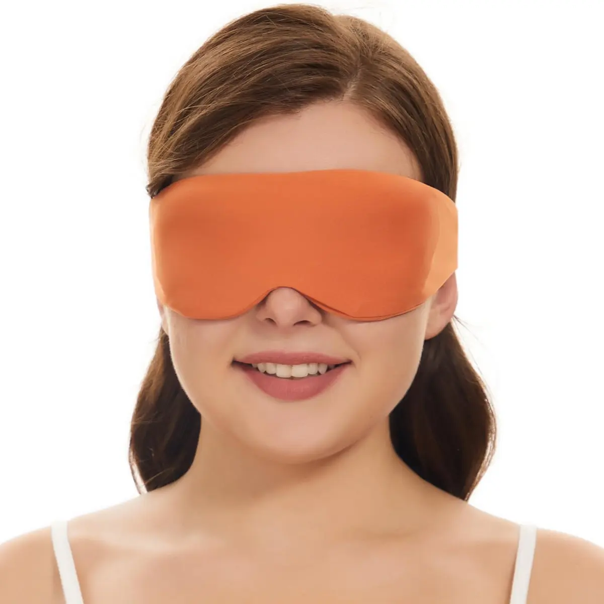 ALASKA BEAR Side Sleeper Sleep Mask | 100% Blackout, Patented, Tangerine | Ultra-Soft, Breathable Foam - main product image
