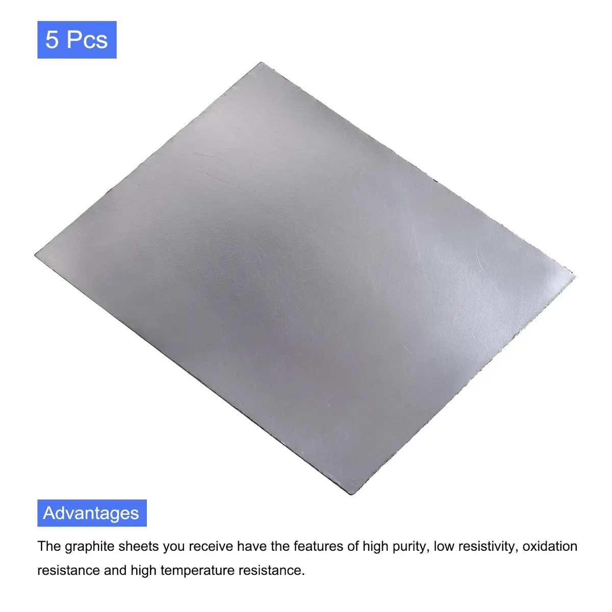 PATIKIL Flexible Graphite Foil Sheet 1mm (250x200mm) | 5-Pack for Heat Dissipation - view 3