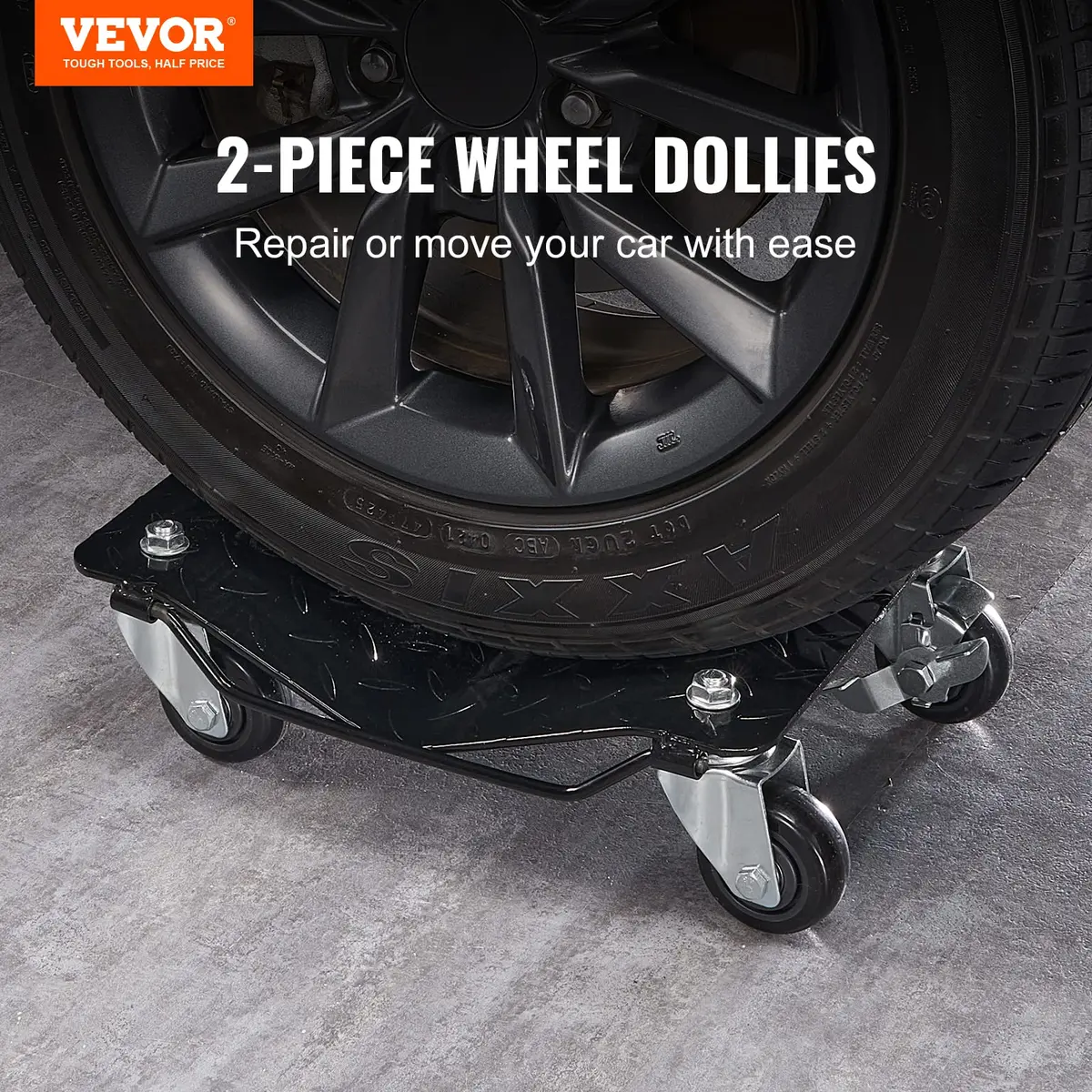 VEVOR Wheel Dolly 3000 lbs Heavy-Duty Car Moving Dolly Set of 2 | Versatile & Safe for Heavy Vehicles - view 2