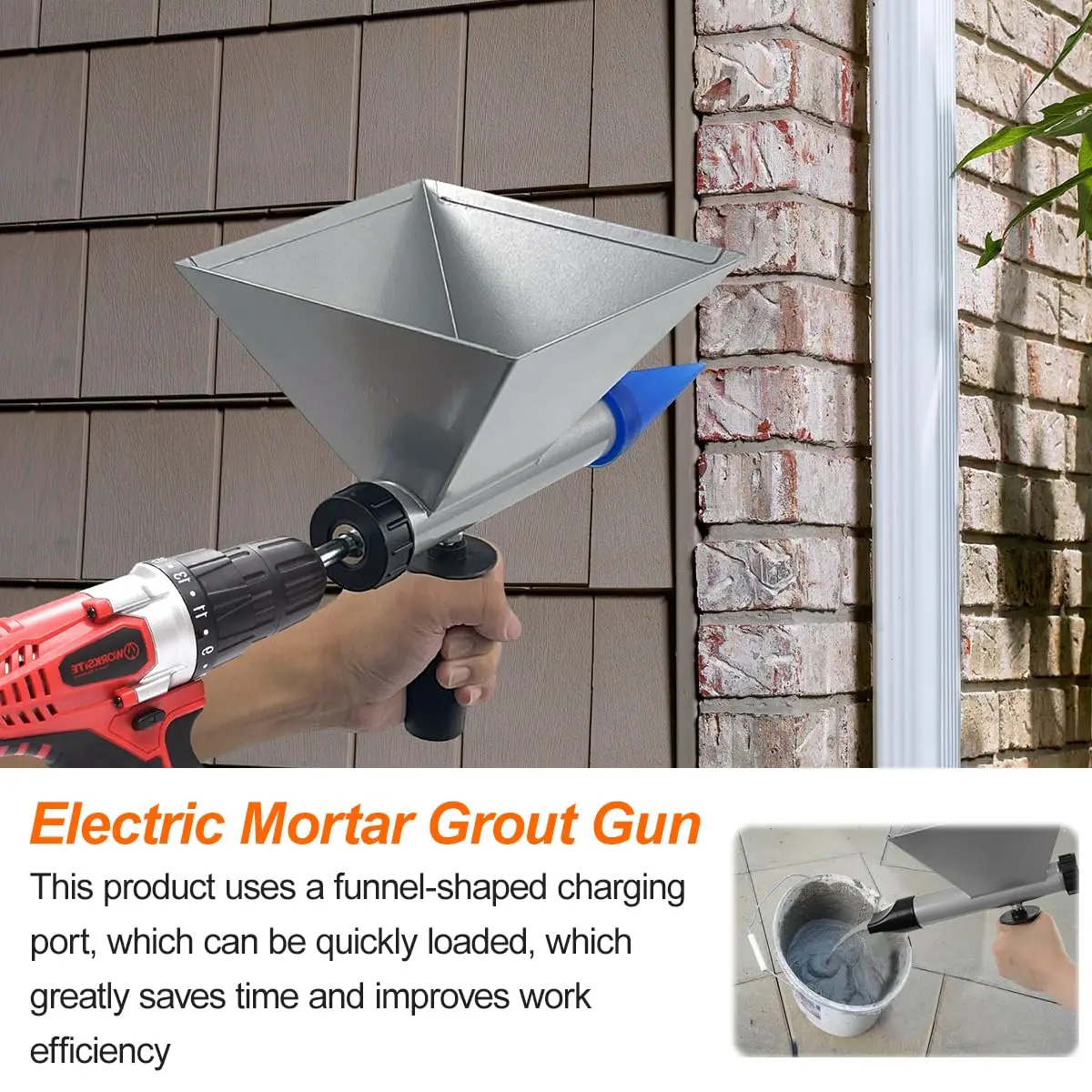 XINHNMUU Electric Mortar Grout Gun Pump 1 Count | Cordless, Reusable, Fast & Efficient - view 3