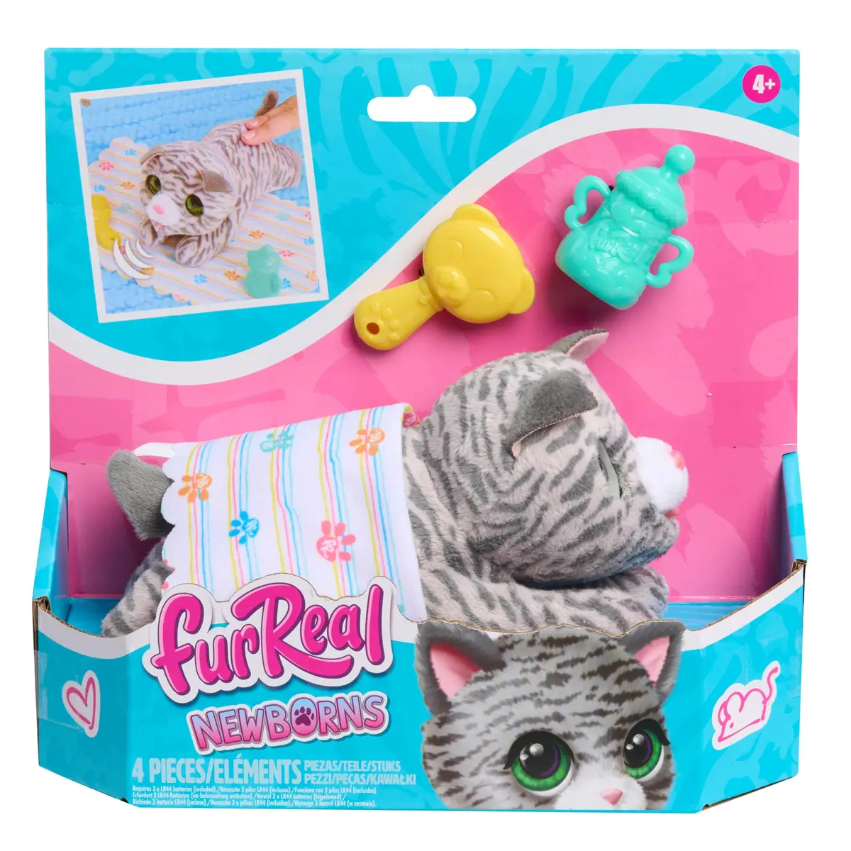 Just Play furReal Newborns Kitty Interactive Pet Plush Toy for Kids 4+ | Soft, Cuddly, Interactive - view 6