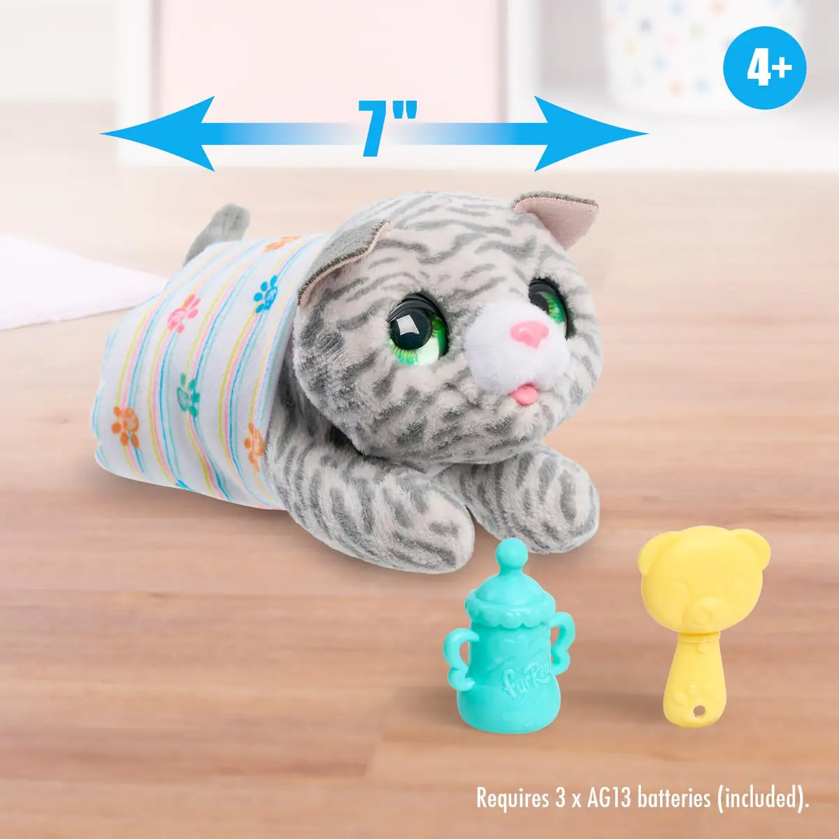 Just Play furReal Newborns Kitty Interactive Pet Plush Toy for Kids 4+ | Soft, Cuddly, Interactive - view 4
