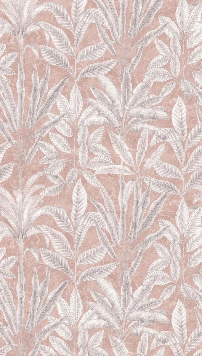 A.S. Création Livingwalls Non-Woven Wallpaper - Palm Leaves in Grey, White & Mauve | XXL Wall Art 2.80m x 1.59m - view 3