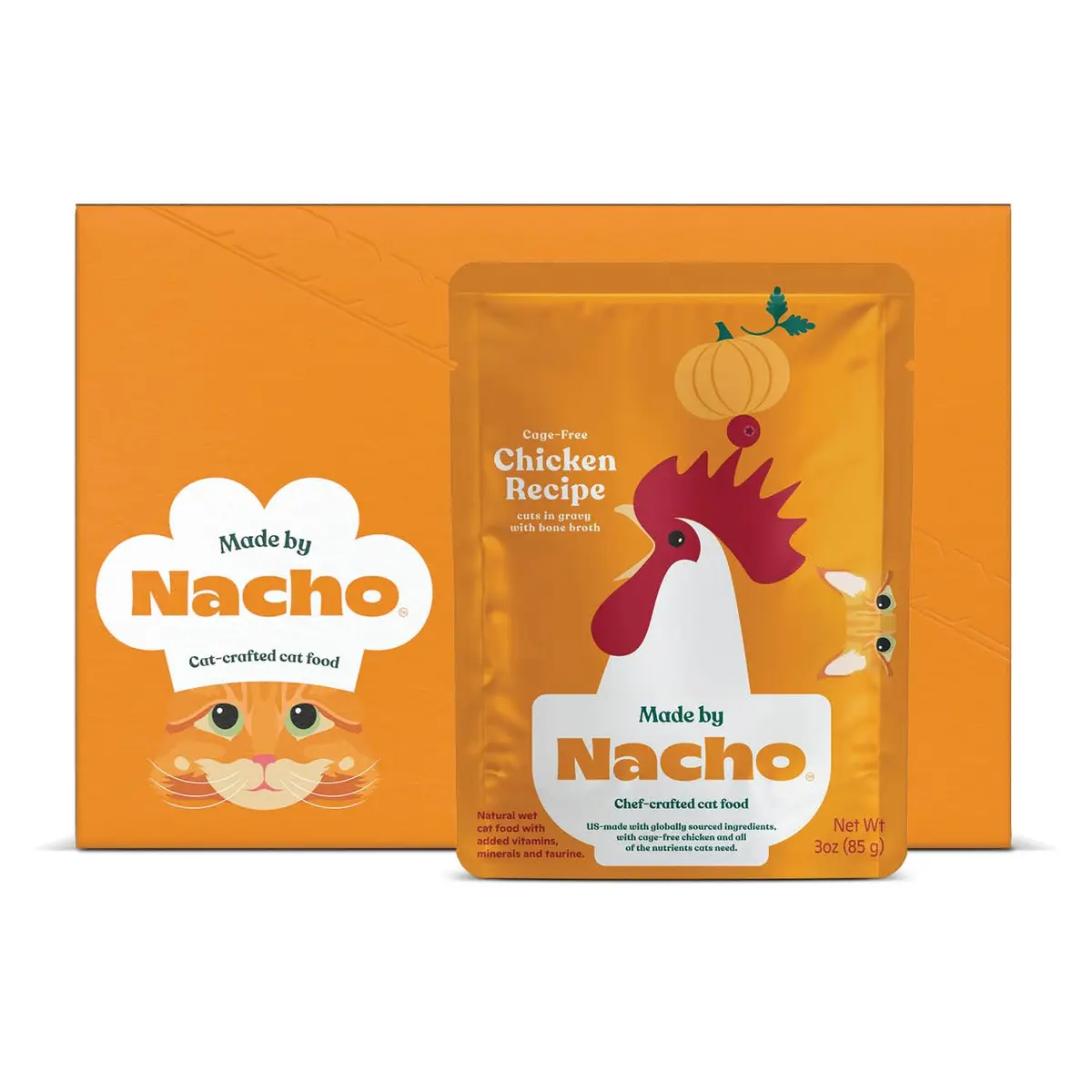 Made by Nacho Wet Cat Food, Cuts in Gravy, 36 Ounce | Limited Ingredients, Cage-Free Chicken & Bone Broth - main product image