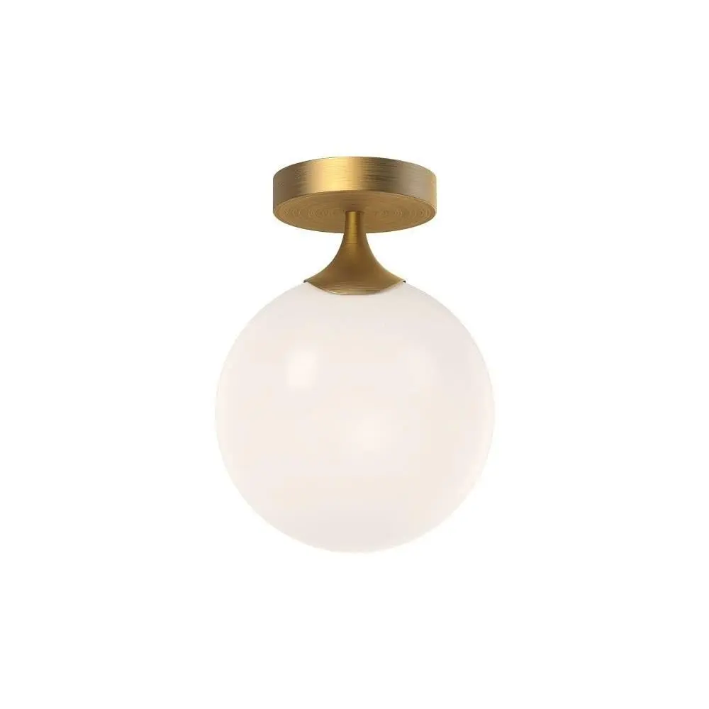 Alora Lighting Kuzco Nouveau 1-Light Flush Mount Aged Gold | Incandescent Steel Fixture (Medium) - main product image