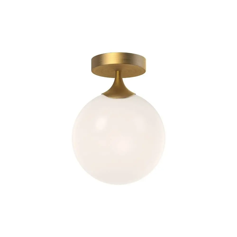 Alora Lighting Kuzco Nouveau 1-Light Flush Mount Aged Gold | Incandescent Steel Fixture (Medium) - view 2