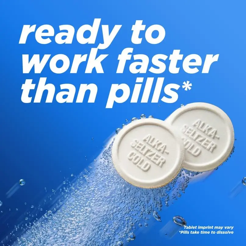 ALKA-SELTZER PLUS Severe Cold PowerFast Fizz Orange Zest 24ct | Fast Relief Tablets for Cold & Headache - view 4