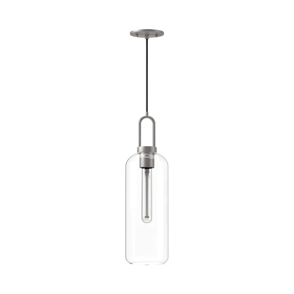 Alora Mood Kuzco Soji 1-Light Pendant Matte Black Smoked | Modern Ceiling Light with Glass Finish - view 5