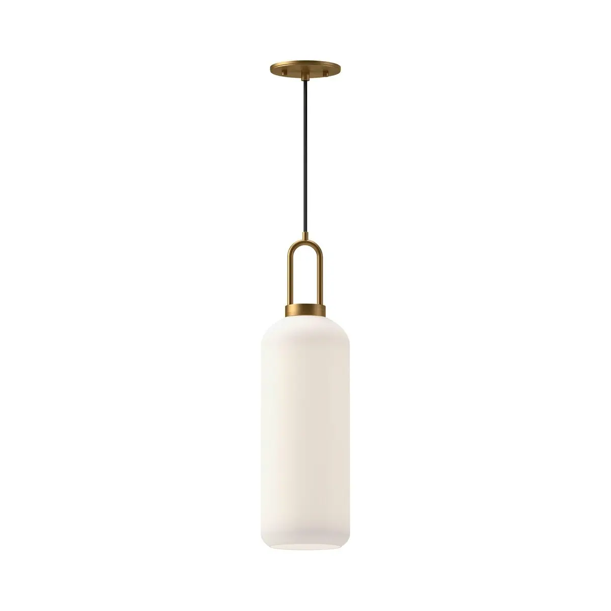 Alora Mood Kuzco Soji 1-Light Pendant Matte Black Smoked | Modern Ceiling Light with Glass Finish - view 4