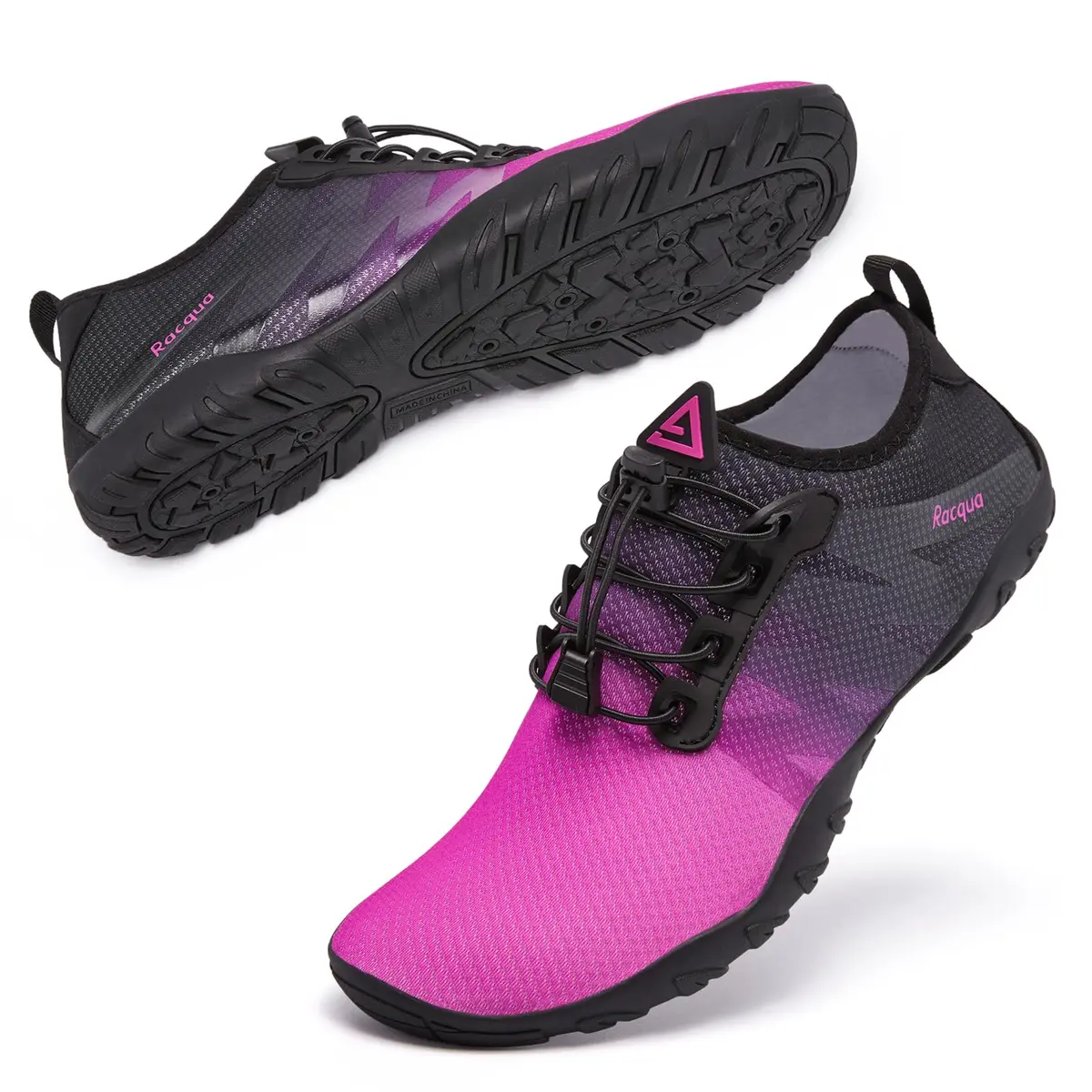 Racqua Women & Men Water Shoes | Quick Dry, Lightweight, Non-Slip, Stylish Gradient Design (Size 6 Women/5 Men) - main product image