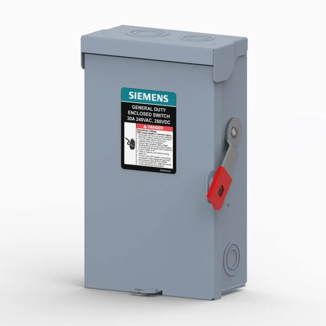 Siemens GNF321LLA 30-Amp, 3-Pole, 240V General Duty Max Series Safety Switch, Non-Fusible, Indoor | Reliable 240V Safety Switch - main product image