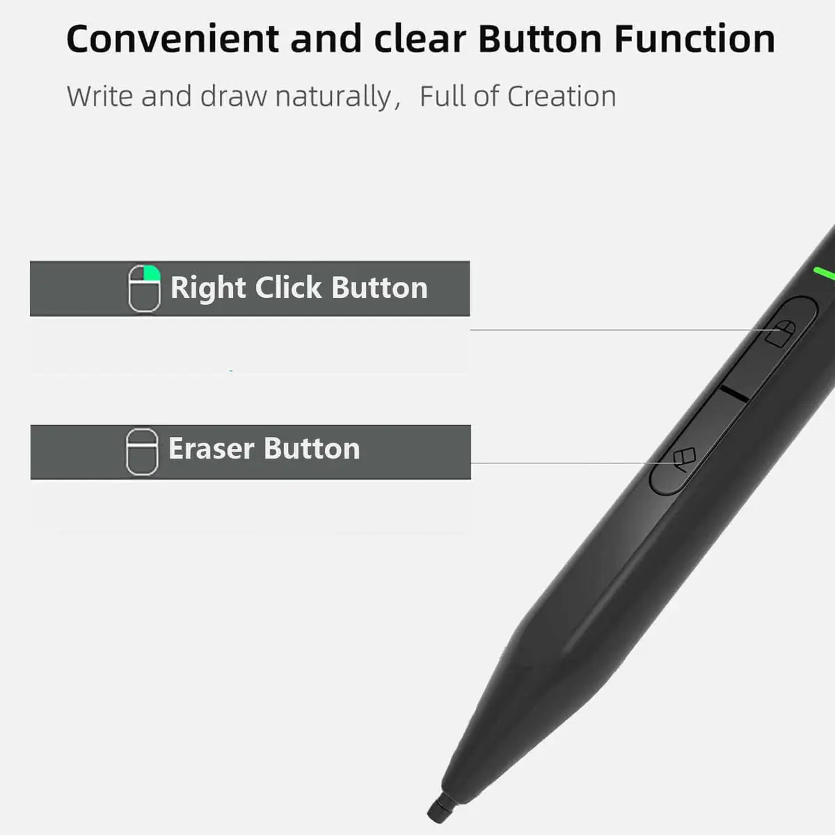 Mingxiong Active Pen 2.0 (C582S) with Bluetooth, 4096 Pressure Sensitivity | Compatible with ASUS ROG Flow Z13, Zephyrus Duo 16, Flow X16 - view 5